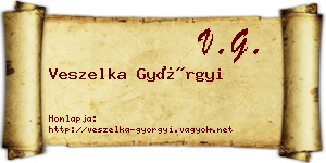 Veszelka Györgyi névjegykártya